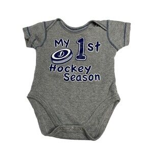 Baby NHL Licensed Tampa Bay Lightning Onsie Snap Size 3-6 Months First Game